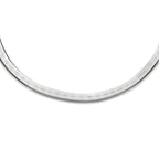 Collier slang plat 3,3 mm 40 + 5 cm zilver gerhodineerd