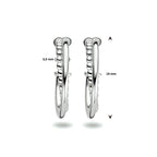 Stekeroorringen bolletjes zilver gerhodineerd