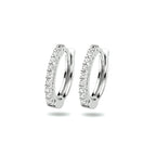 Klapoorringen zirkonia zilver gerhodineerd