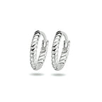 Klapoorringen gedraaid zilver gerhodineerd