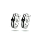 Klapoorringen zilver gerhodineerd