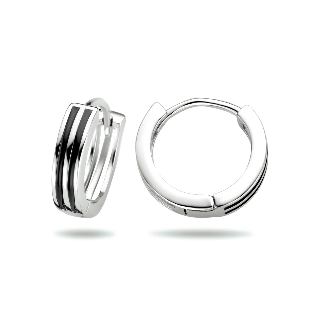 Klapoorringen zilver gerhodineerd