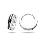 Klapoorringen zilver gerhodineerd