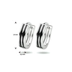 Klapoorringen zilver gerhodineerd