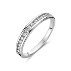 Ring zirkonia zilver gerhodineerd