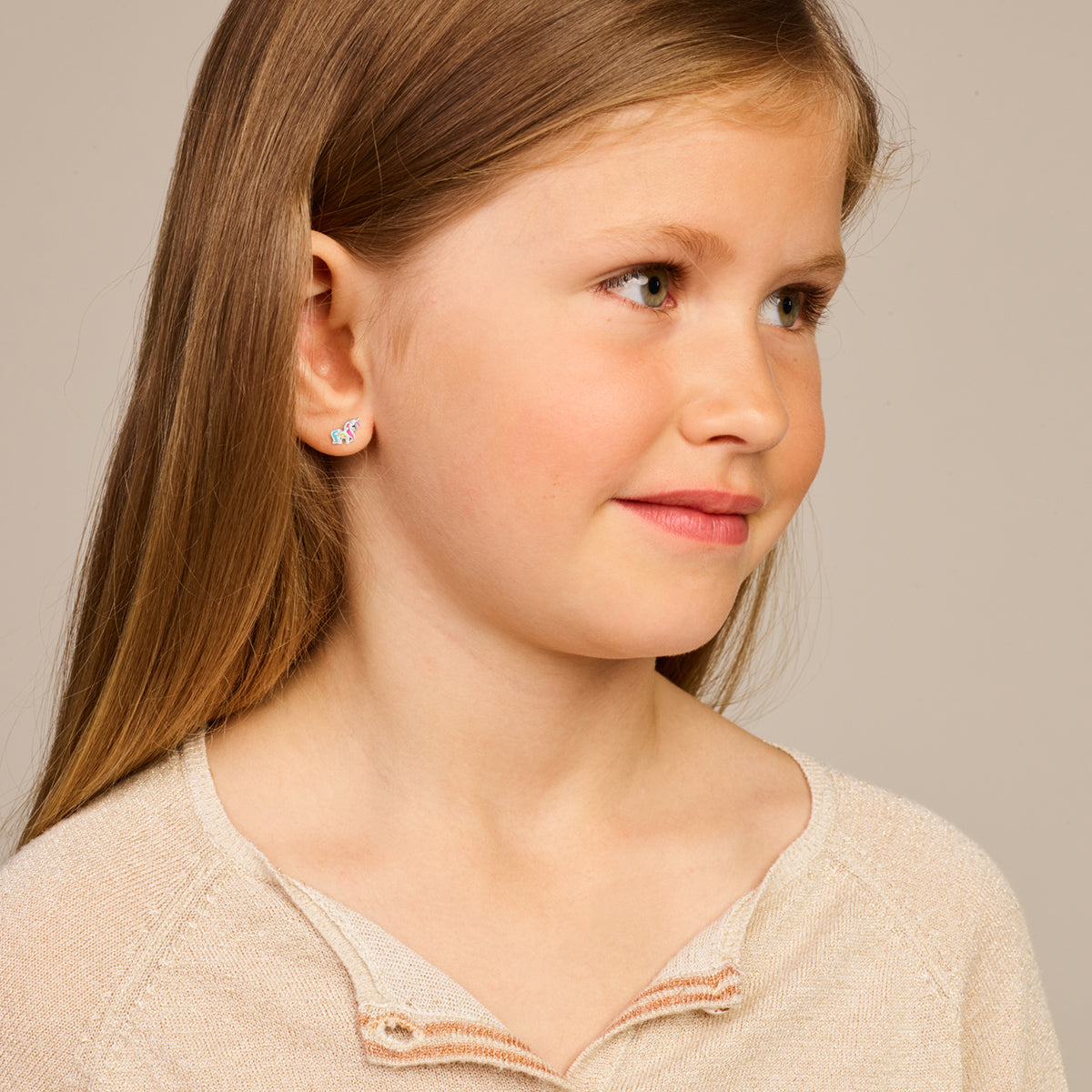 Oorknoppen eenhoorn zilver gerhodineerd