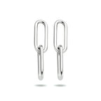 Oorhangers paperclip zilver gerhodineerd