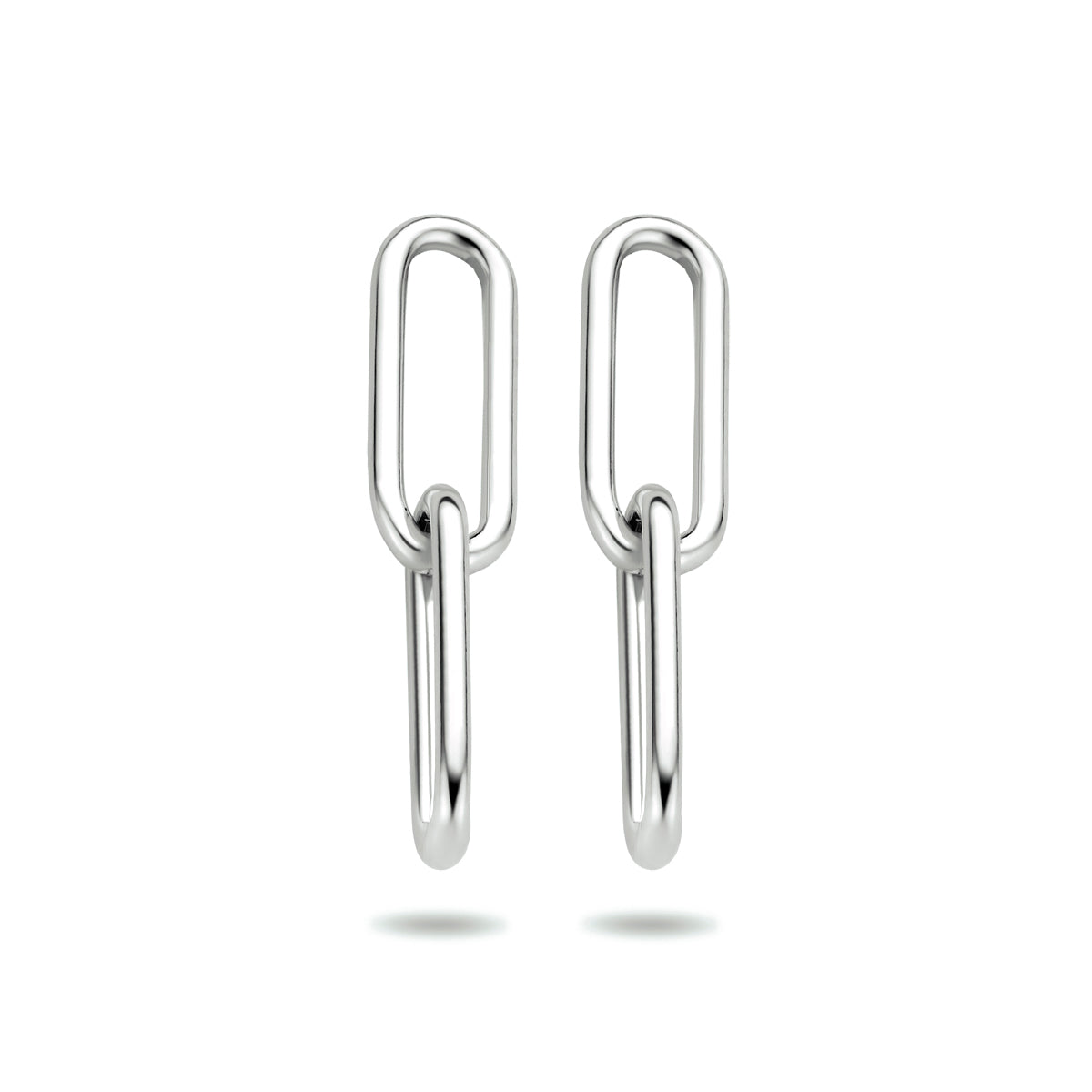Oorhangers paperclip zilver gerhodineerd