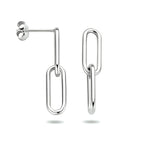 Oorhangers paperclip zilver gerhodineerd