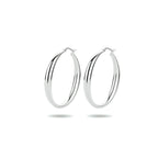 Oorringen zilver gerhodineerd