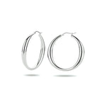 Oorringen zilver gerhodineerd