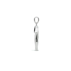 Hanger rond zirkonia zilver gerhodineerd