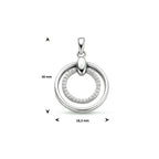 Hanger rond zirkonia zilver gerhodineerd