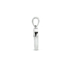 Hanger hart zirkonia zilver gerhodineerd