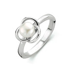 Ring parel zilver gerhodineerd