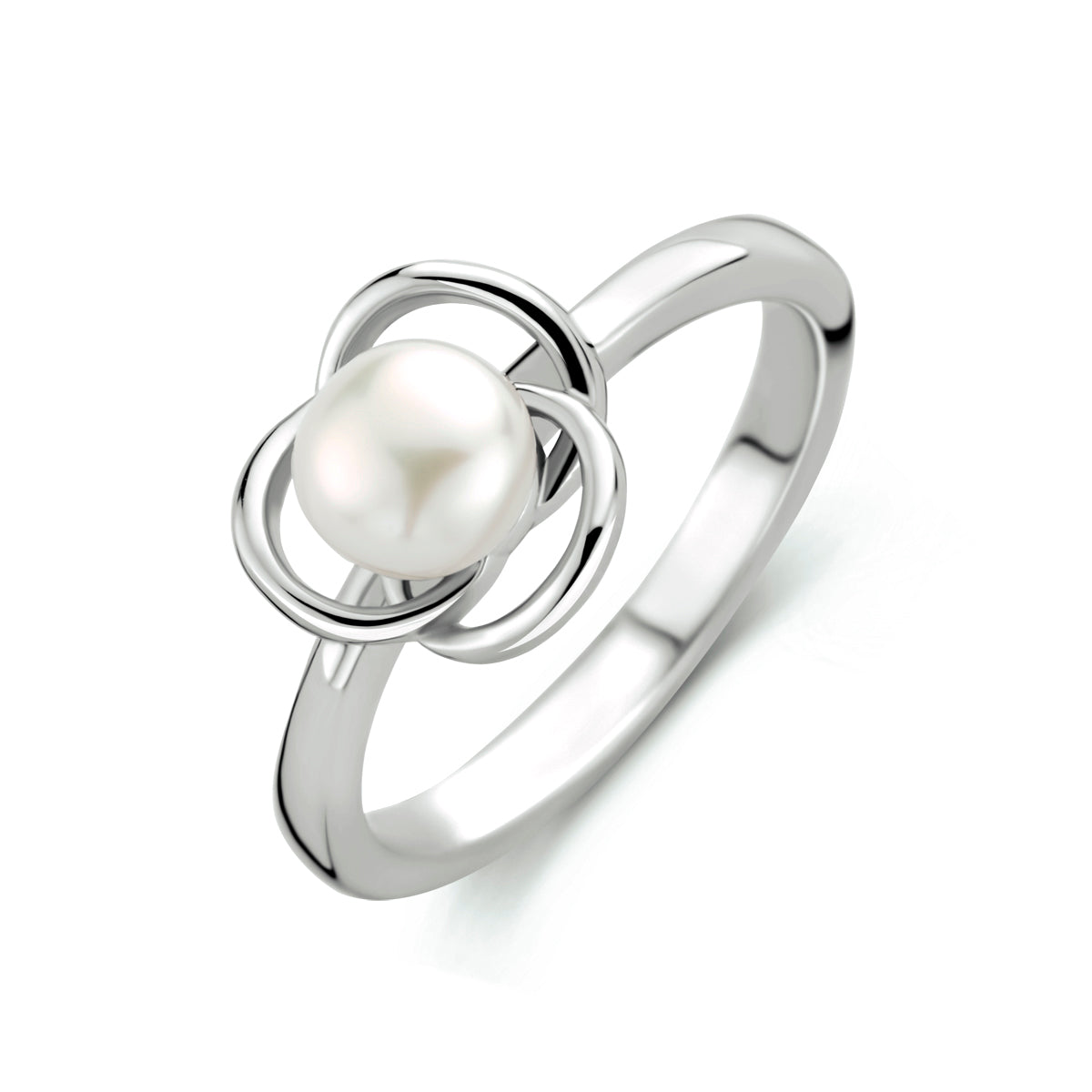 Ring parel zilver gerhodineerd