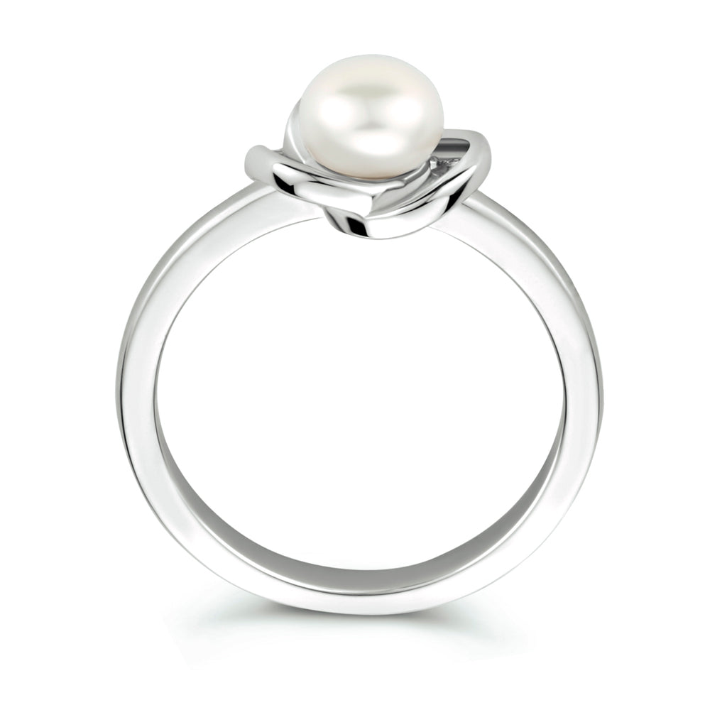 Ring parel zilver gerhodineerd