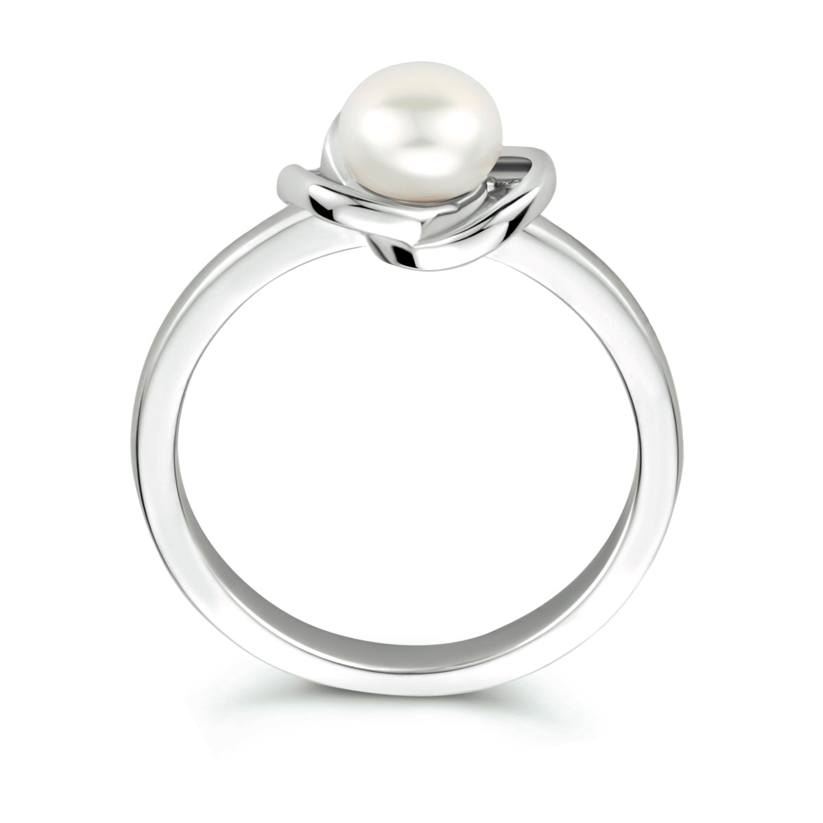 Ring parel zilver gerhodineerd