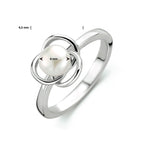 Ring parel zilver gerhodineerd