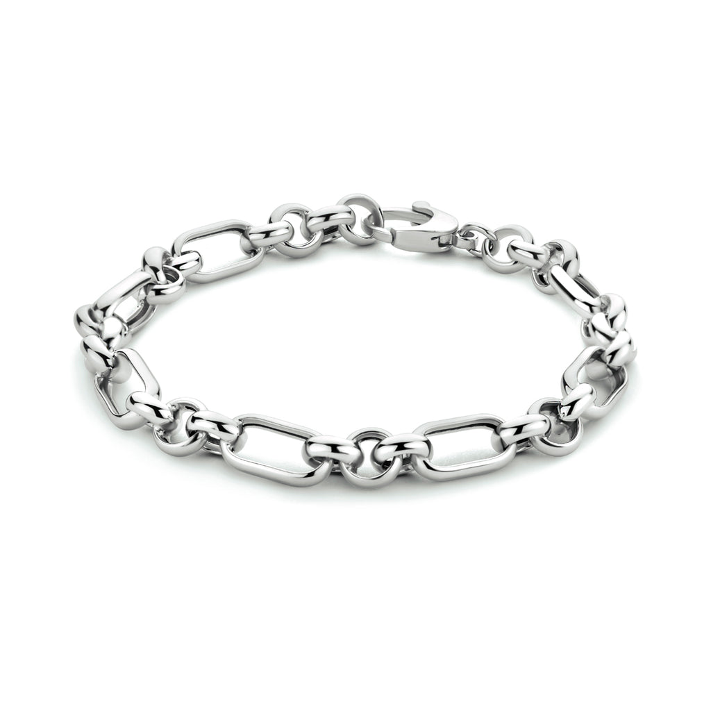 Armband anker 6,7 mm 19 cm zilver gerhodineerd