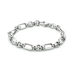 Armband anker 6,7 mm 19 cm zilver gerhodineerd