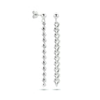 Oorhangers schakel zilver gerhodineerd