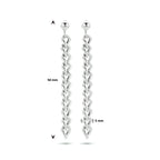 Oorhangers schakel zilver gerhodineerd
