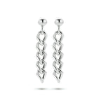 Oorhangers schakel zilver gerhodineerd