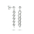 Oorhangers schakel zilver gerhodineerd