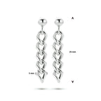 Oorhangers schakel zilver gerhodineerd