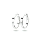 Oorringen zilver gerhodineerd