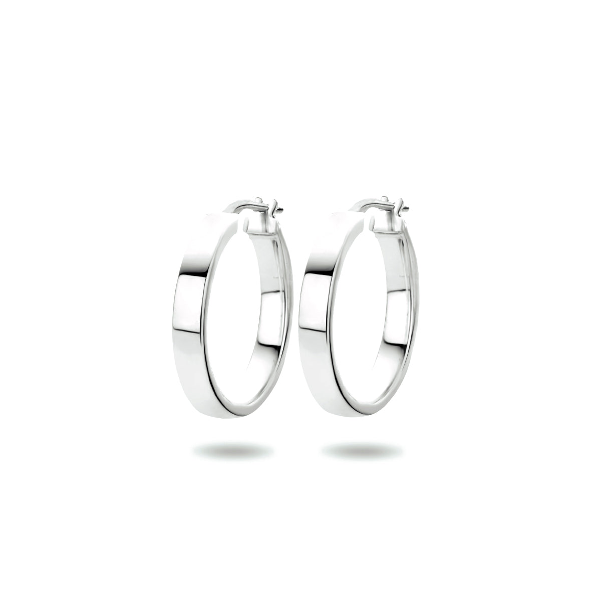 Oorringen zilver gerhodineerd