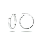 Oorringen zilver gerhodineerd