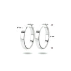 Oorringen zilver gerhodineerd