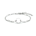 Armband rondje 16 + 3 cm zilver gerhodineerd