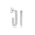 Stekeroorringen zirkonia zilver gerhodineerd