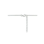 Collier sleutel 41 + 4 cm zilver gerhodineerd