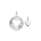 Hanger hart zilver gerhodineerd