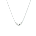 Collier ovaaltjes zirkonia 60 cm zilver gerhodineerd