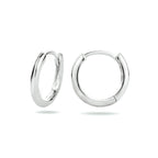 Klapoorringen half rond zilver gerhodineerd