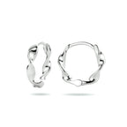 Klapoorringen gedraaid zilver gerhodineerd