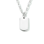 Graveercollier 41 + 4 cm zilver gerhodineerd