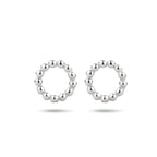 Oorknoppen rondje zilver gerhodineerd