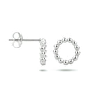 Oorknoppen rondje zilver gerhodineerd