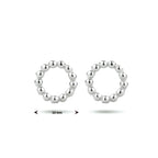 Oorknoppen rondje zilver gerhodineerd