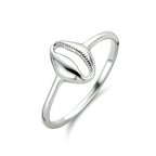 Ring schelp zilver gerhodineerd