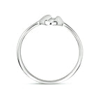 Ring schelp zilver gerhodineerd