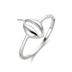Ring schelp zilver gerhodineerd
