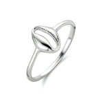 Ring schelp zilver gerhodineerd
