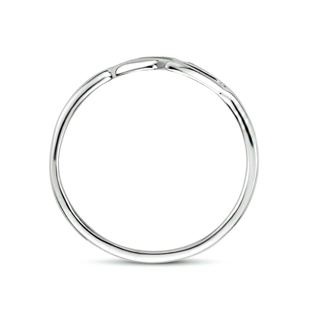 Ring blad zilver gerhodineerd